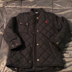 Boys Polo Ralph Lauren quilted pattern navy jacket